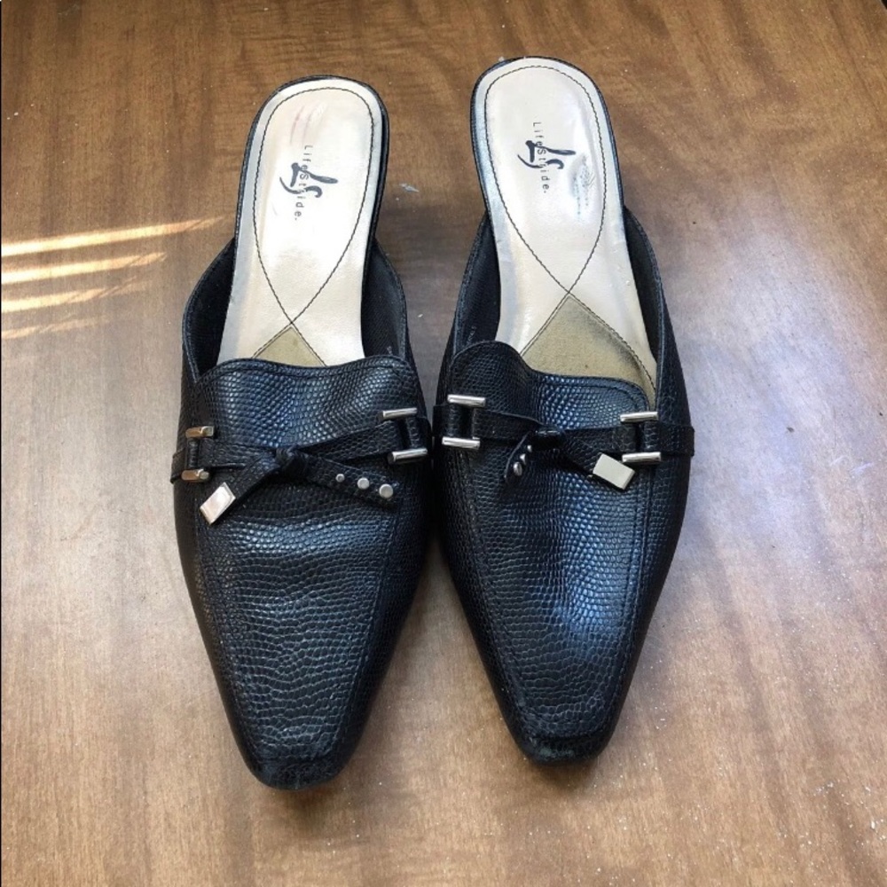 Leather mule heels